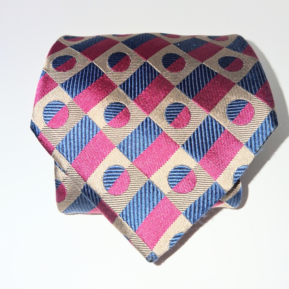 Gieves & Hawkes Geometric Pattern Silk Tie